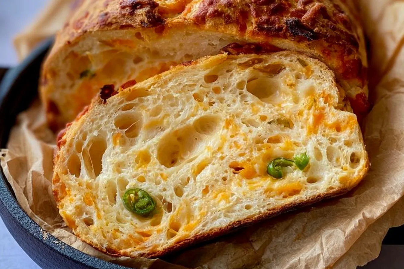 Jalapeno Cheddar Dutch Oven Bread 