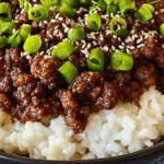 Korean Ground Beef Bowl (25-Minutes) with Fresh Vegetables