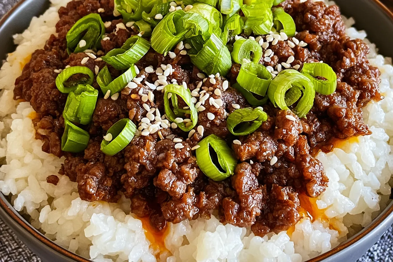 Korean Ground Beef Bowl (25-Minutes) 