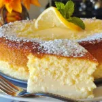 Limoncello Ricotta Cake Slices with Fresh Lemons