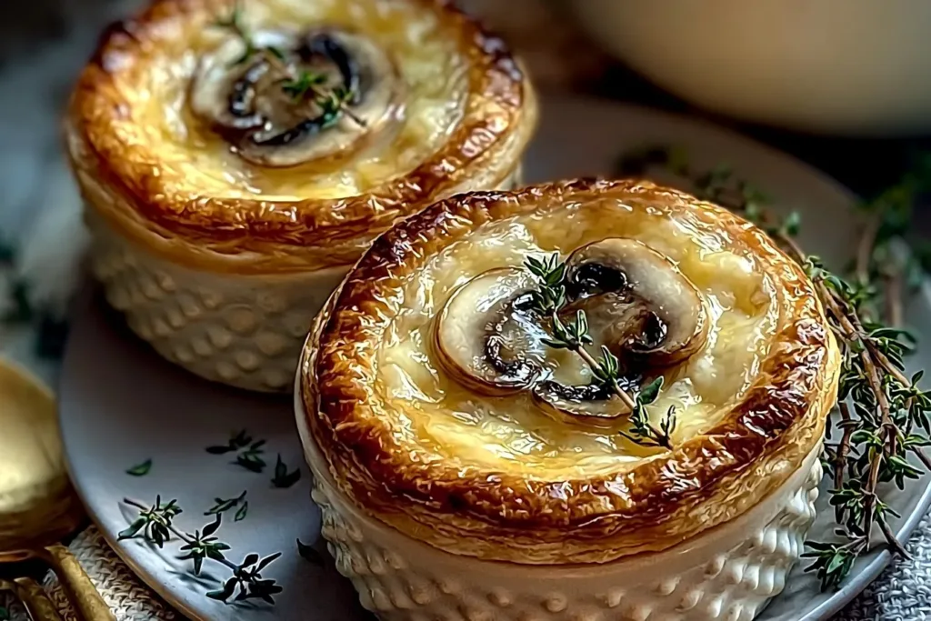 Mini Mushroom and Gruyère Pot Pies for a Cozy Night In