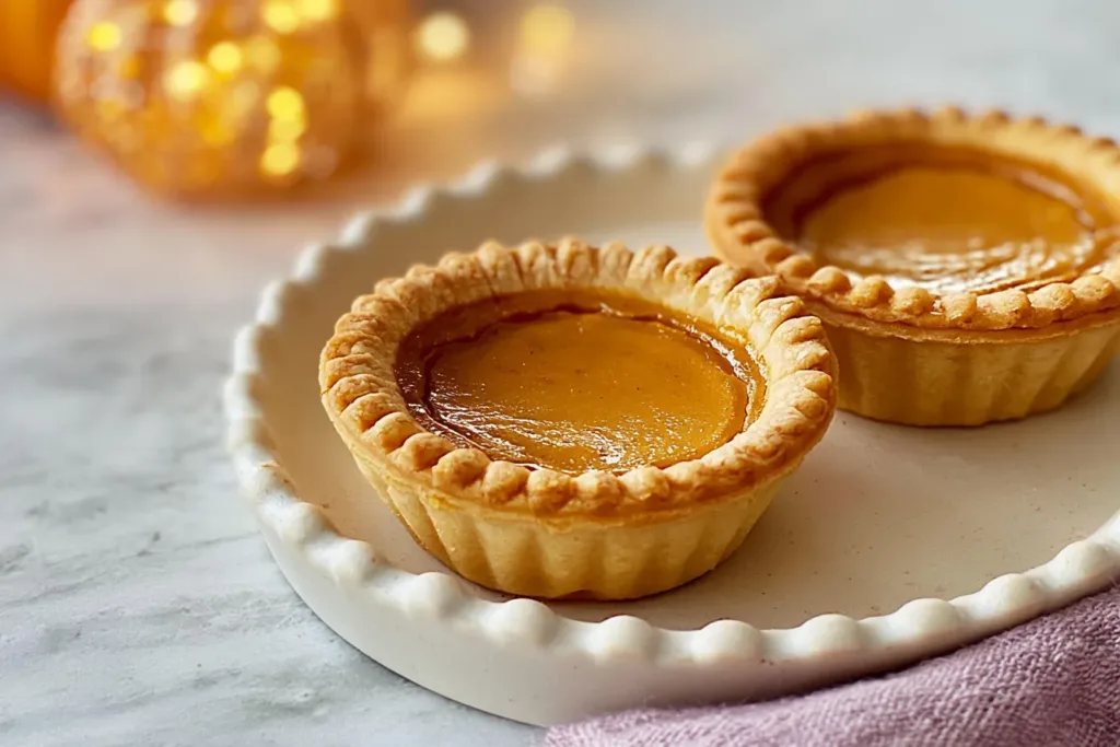 Mini Pumpkin Pies: The Perfect Fall Treat You're Missing! 3 Delicious Mini Pumpkin Pies on a Rustic Table