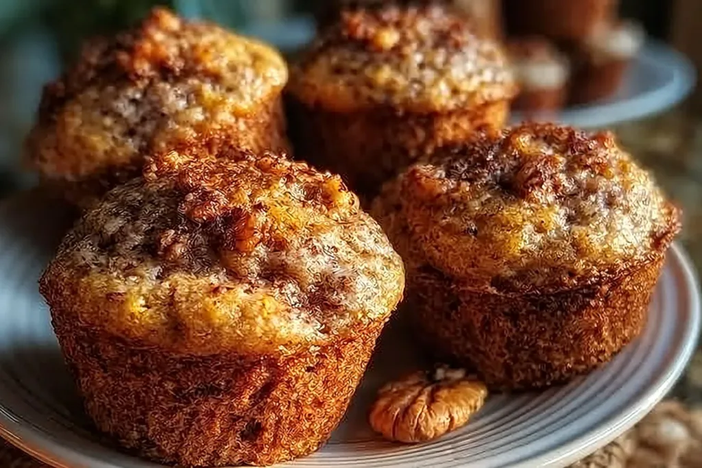 Moist Banana Bread Muffins Freshly Baked