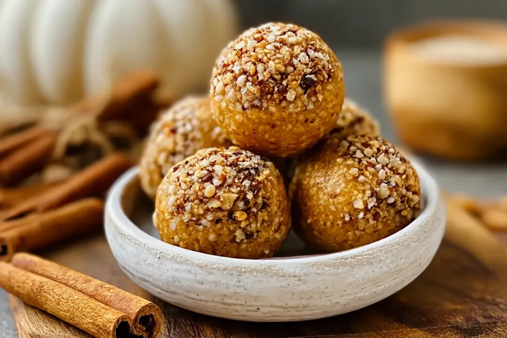 No-Bake Pumpkin Pie Energy Balls - Delicious and Healthy Snack