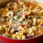 One Pot Chili Mac and Cheese in a Bowl Ready to Serve