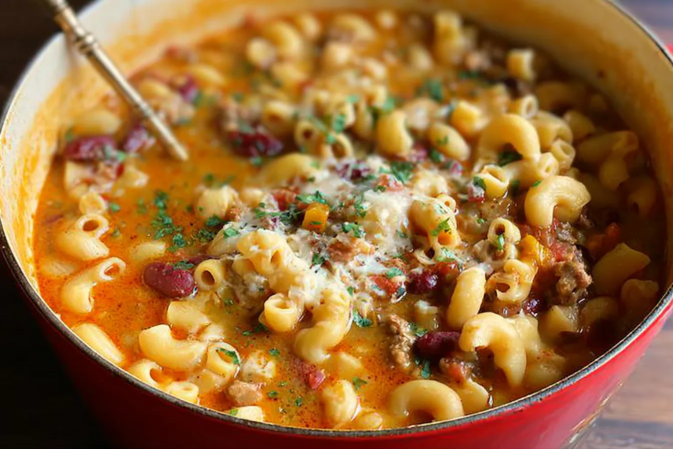 One Pot Chili Mac and Cheese 