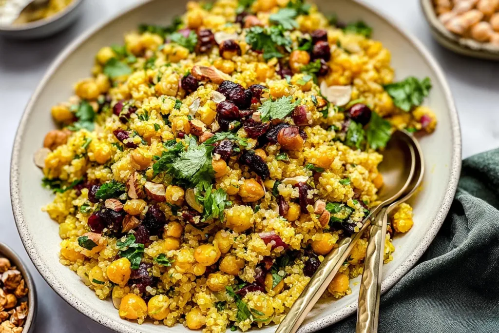One Pot Moroccan-Inspired Chickpea Quinoa Salad Delight 3 One Pot Moroccan-Inspired Chickpea Quinoa Salad in Bowl