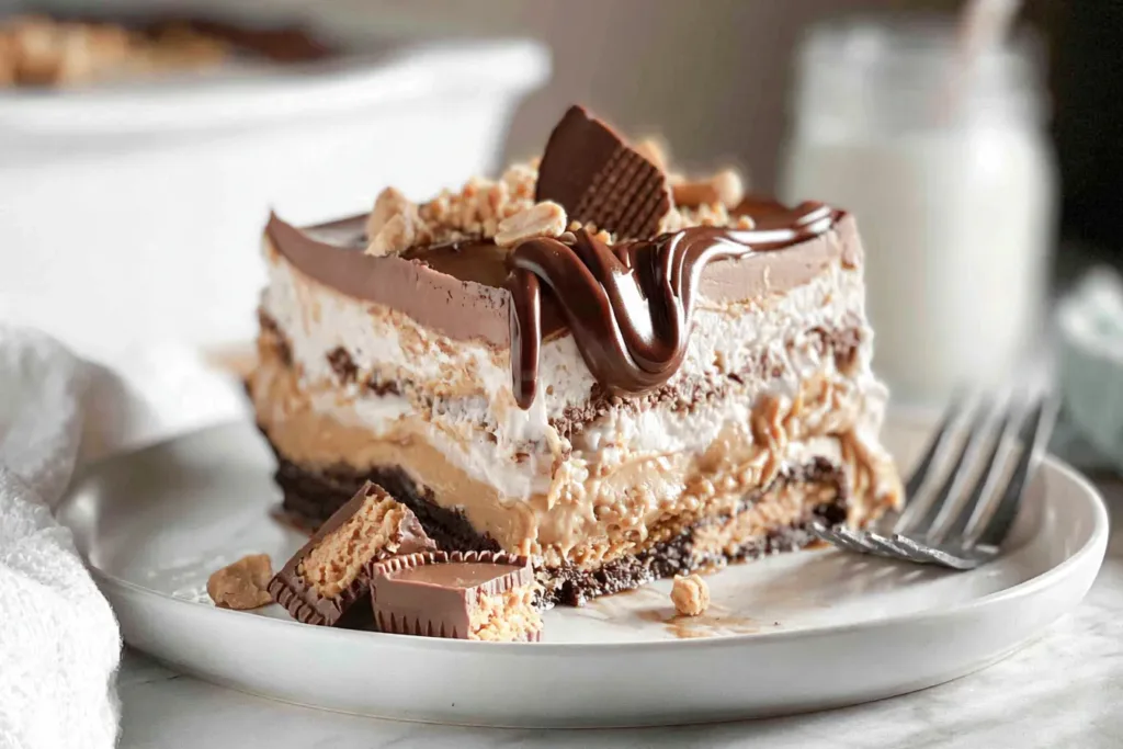 Irresistible Peanut Butter Lasagna Slice