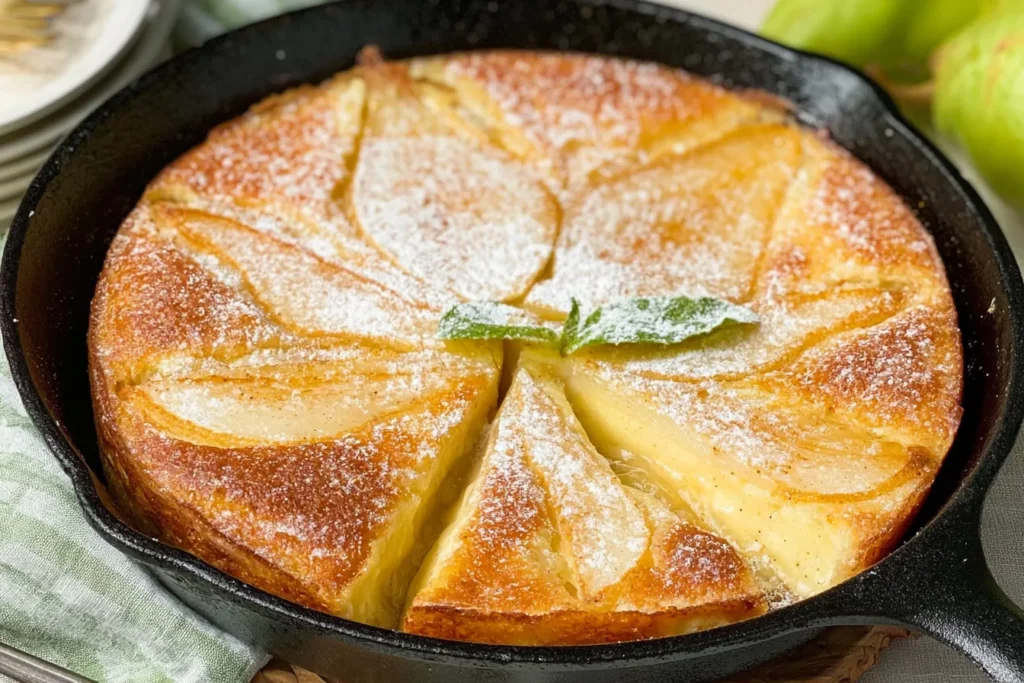 Delicious Pear Custard Pie Ready to Serve