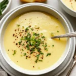Delicious Bowl of Potato Leek Soup Ready to Enjoy