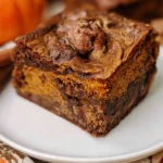 Delicious Pumpkin Brownies with a Chocolate Drizzle
