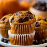 Pumpkin Chocolate Chip Muffins Freshly Baked
