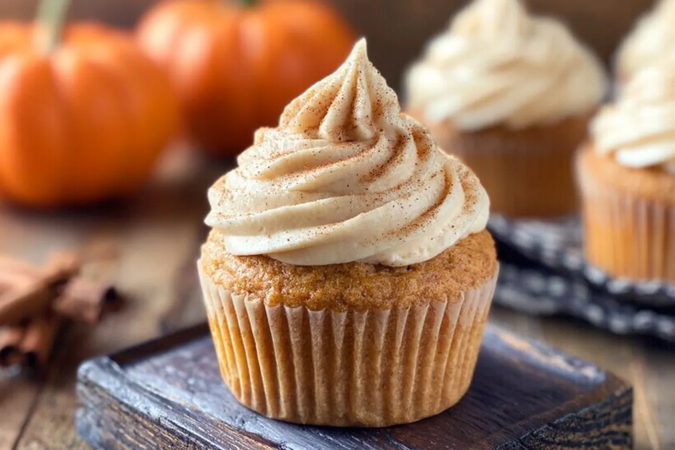 Pumpkin Cupcakes with Cinnamon Cream Cheese Frosting Bliss 4 Pumpkin Cupcakes with Cinnamon Cream Cheese Frosting