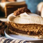 Delicious Pumpkin Pecan Pie Cheesecake Slices on a Plate