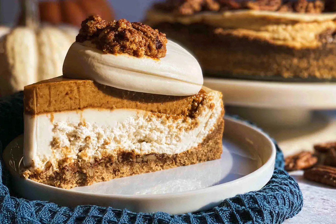 Pumpkin Pecan Pie Cheesecake 
