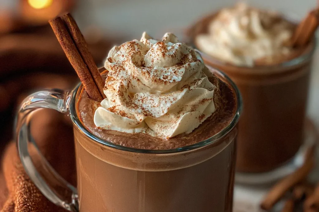 Pumpkin Spice Hot Chocolate in a Whimsical Mug