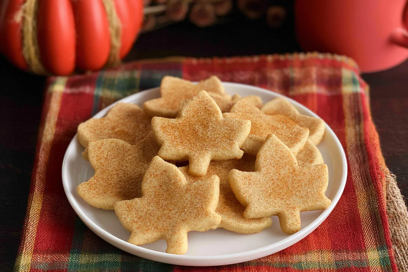 Pumpkin Sugar Cookies (Gluten Free, Vegan). 