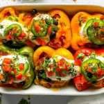 Quick and Easy Taco Stuffed Peppers Loaded with Ground Turkey
