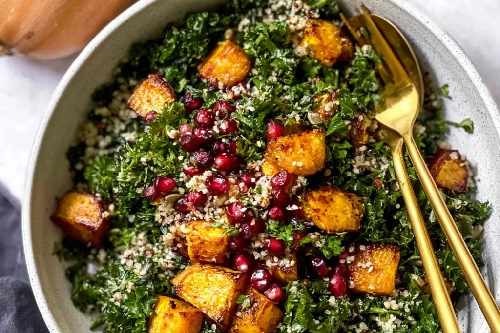Roasted Butternut Squash and Kale Salad: A Flavorful Delight 3 Vibrant Roasted Butternut Squash and Kale Salad