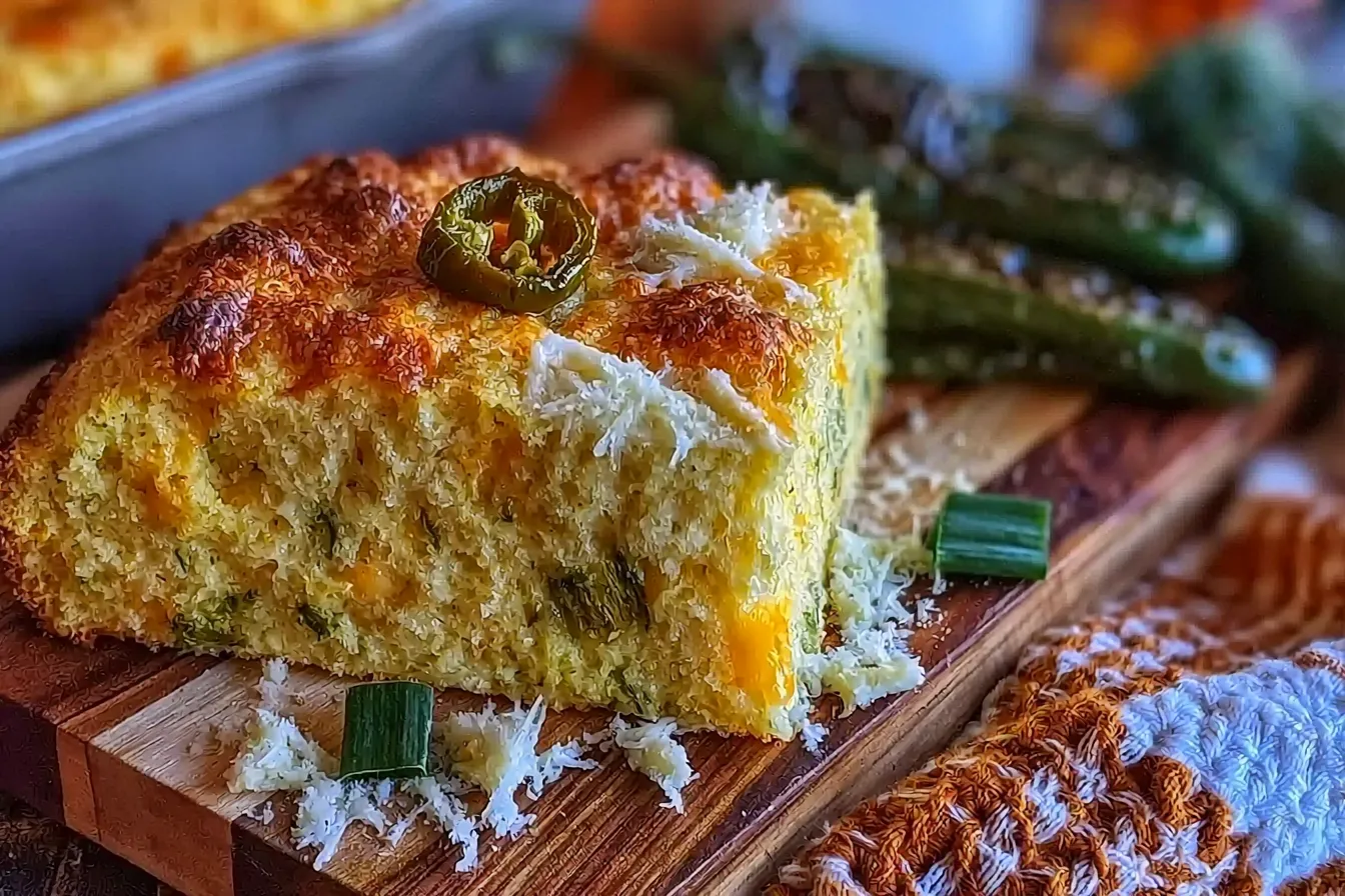 Roasted Hatch Chili Cheddar Cornbread Recipe Easy Spicy Moist Dinner