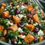 Vibrant Roasted Sweet Potato Kale Salad
