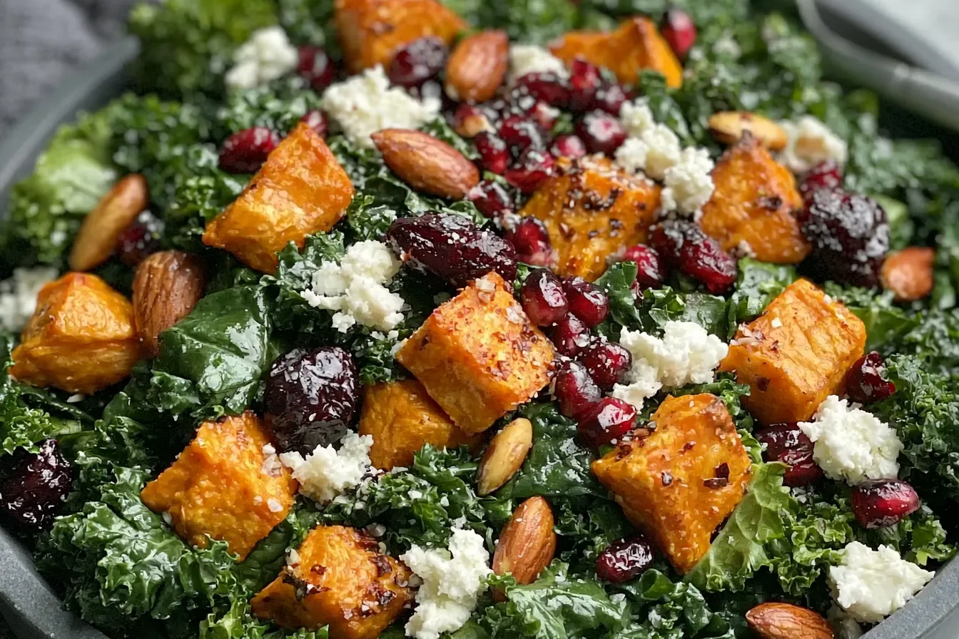 Roasted Sweet Potato Kale Salad