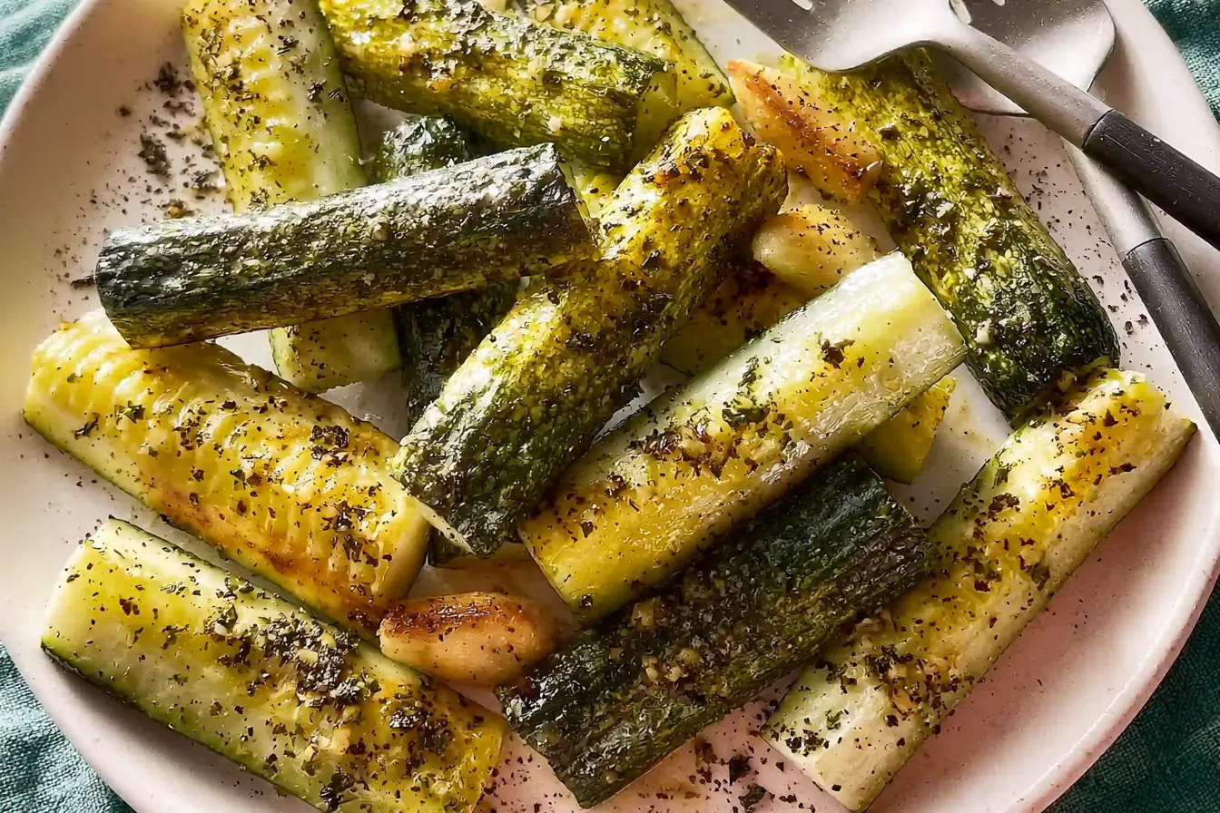 Roasted Zucchini with Garlic 