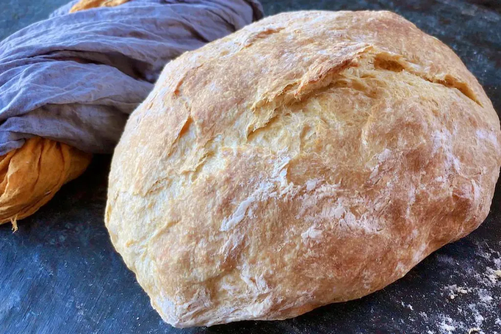 Rustic Italian Crusty Bread Fresh Out of the Oven