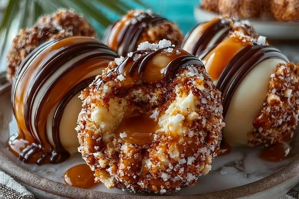 Delicious Salted Caramel Pretzel Cheesecake Balls