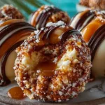 Delicious Salted Caramel Pretzel Cheesecake Balls