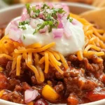 Savory Crock Pot Dr Pepper Chili in a Bowl