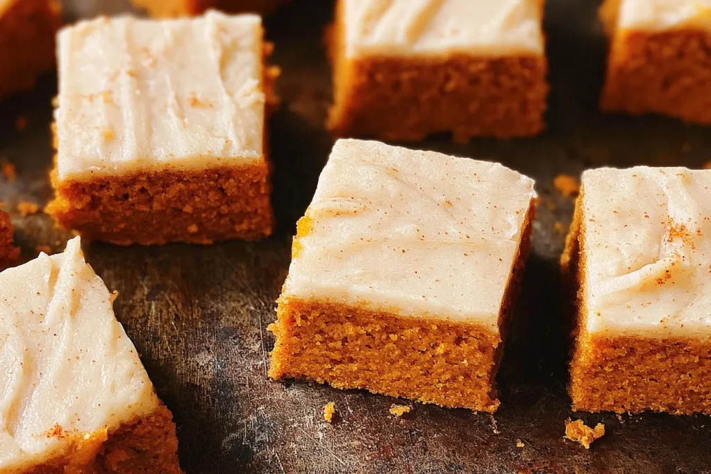 Delicious Sheet Pan Libby’s Pumpkin Bars Ready to Serve