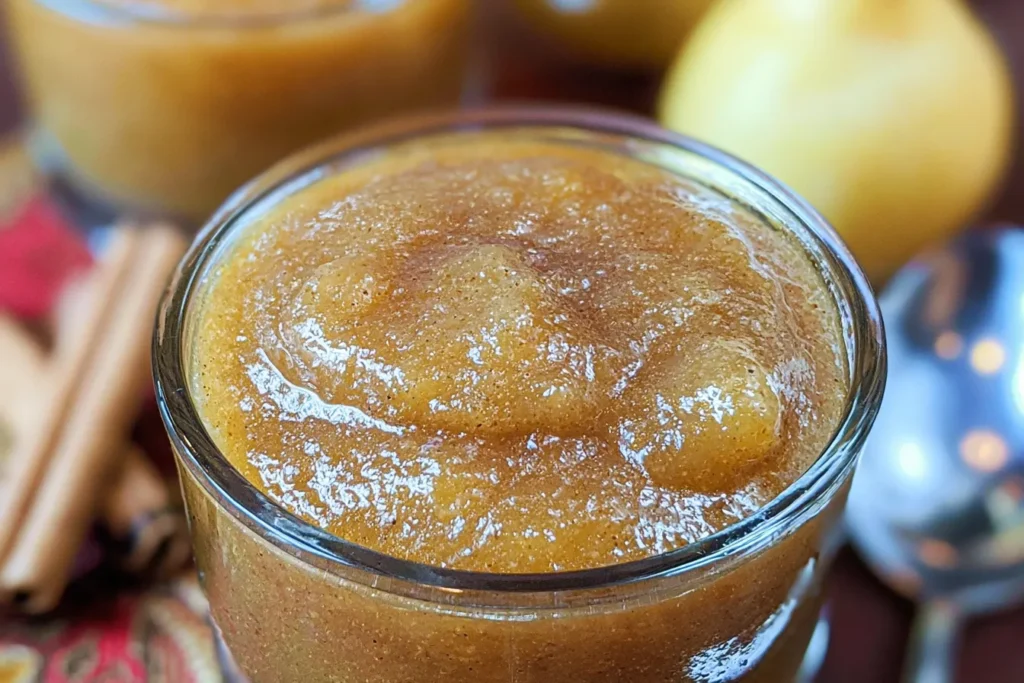 Homemade Slow Cooker Pear Applesauce
