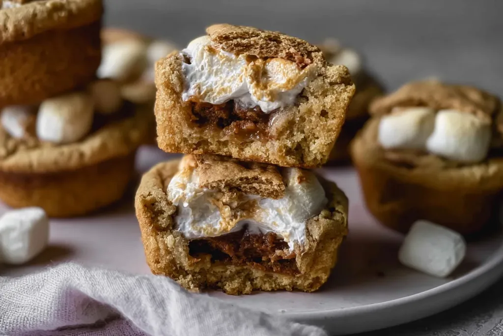 S’mores Cookie Cups Freshly Baked and Ready to Enjoy