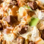 Delicious Snickers Apple Salad Served in a Bowl