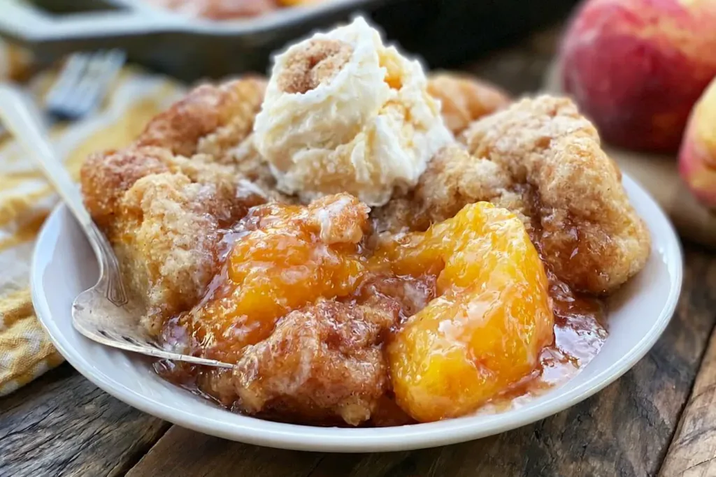 Irresistible Southern Peach Cobbler Fresh Out of the Oven