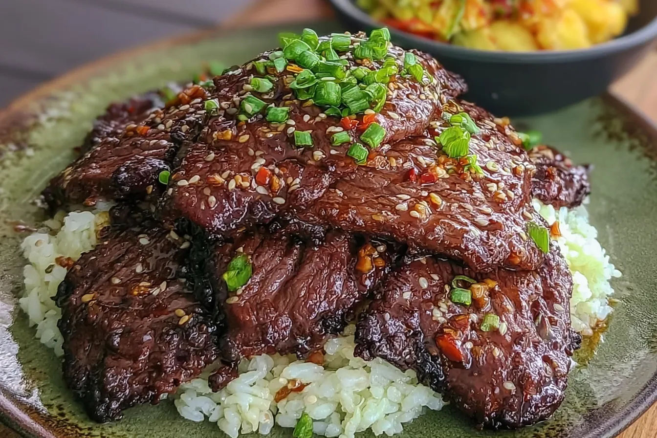 Tender Beef Bulgogi Recipe Easy Homemade Korean BBQ with Sesame and Scallions 
