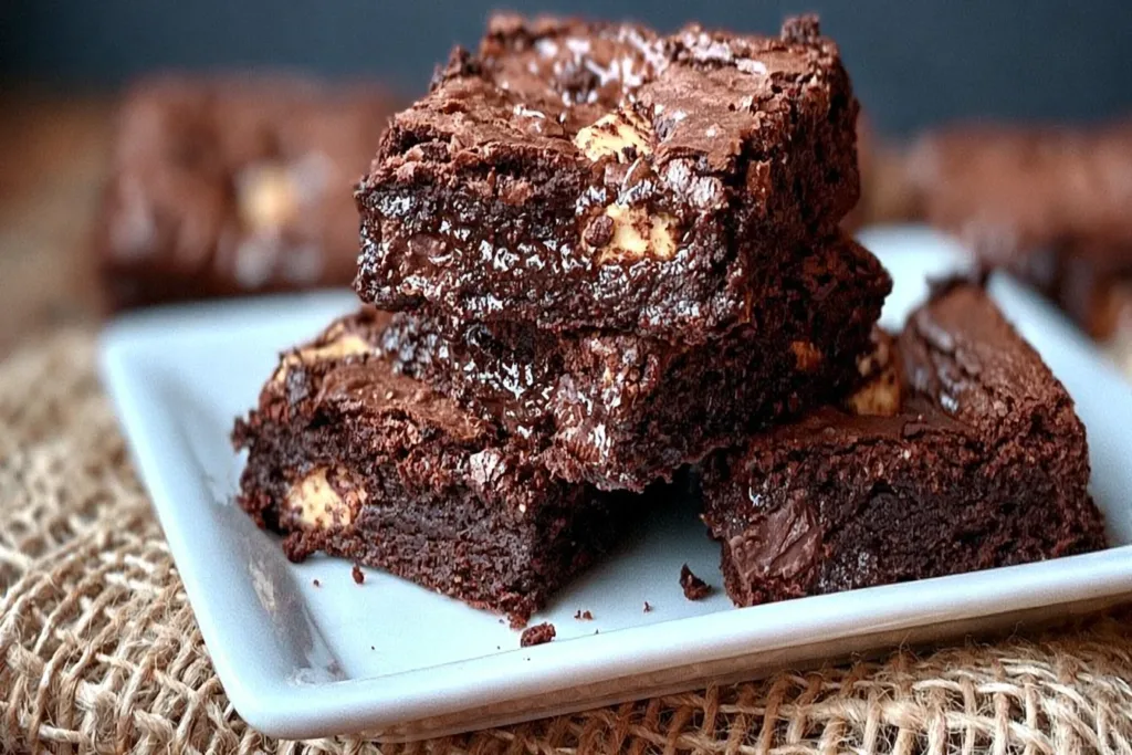 Triple Chocolate Brownies Freshly Baked