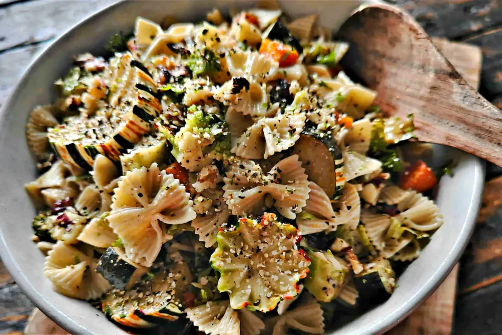 Vegan Fall Pasta Salad - A Colorful Autumn Dish