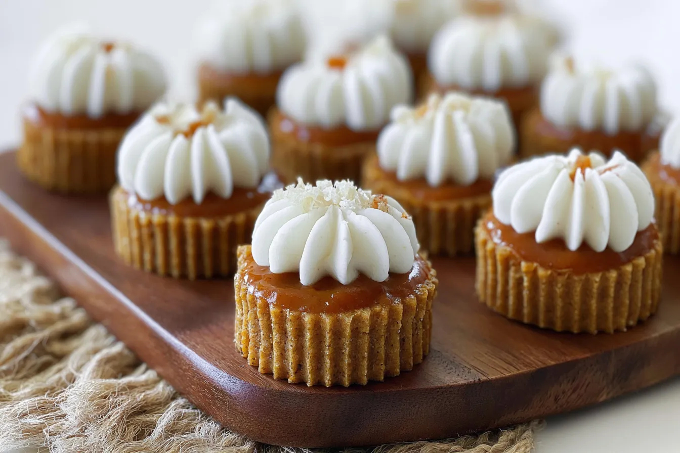 Vegan Pumpkin Pie Bites or Mini Pumpkin Pies 
