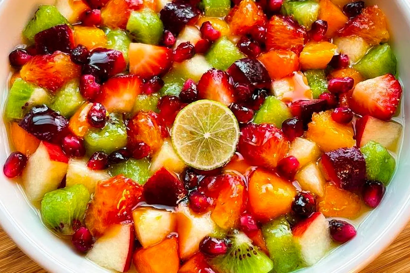 Winter Fruit Salad with Maple-Lime Dressing 