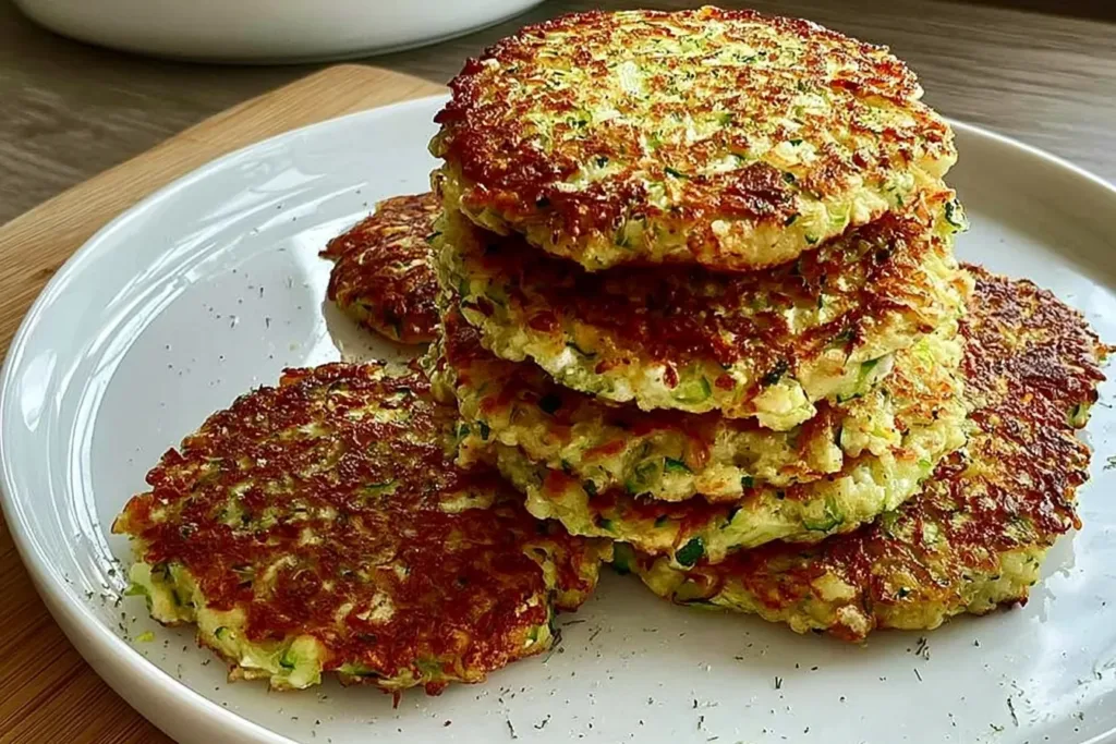 Zucchini Cottage Cheese Fritters Freshly Made