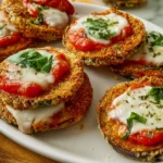 Air Fryer Eggplant Parmesan: A Healthy Twist You’ll Love 5 Crispy Air Fryer Eggplant Parmesan Served on a Plate