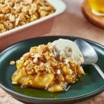 Warm Apple and Pear Crumble Ready to Enjoy