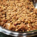 Warm Apple, Cranberry, and Pear Crisp Fresh Out of the Oven