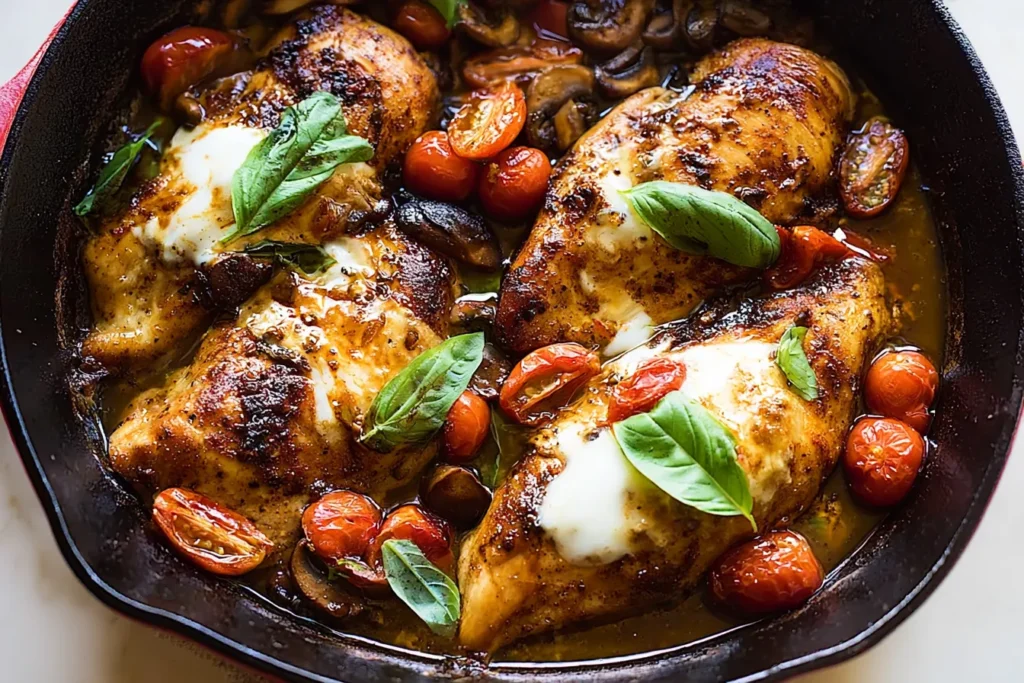 Baked Balsamic Chicken Recipe on Plate
