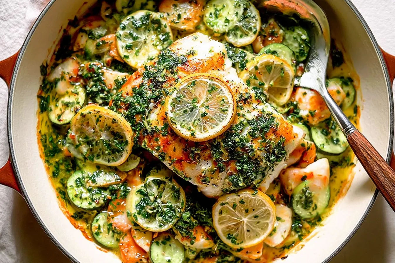 Baked Cod Recipe With Herbed-Lemon Butter 