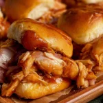 Delicious BBQ Chicken Sliders on a Platter