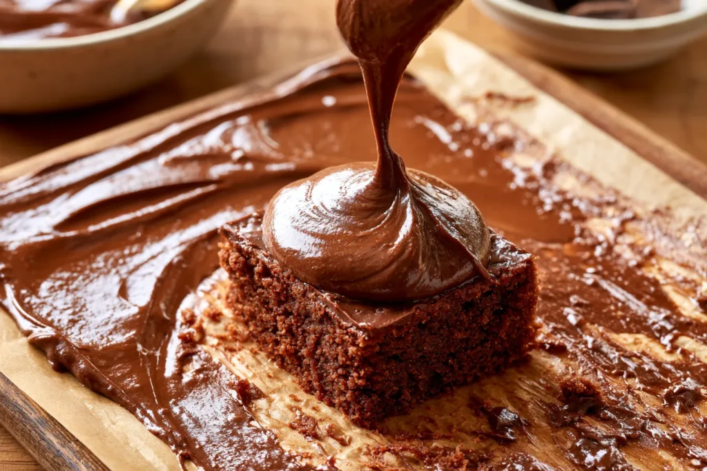 Best Mini Football Field Sheet Cake with Chocolate Frosting
