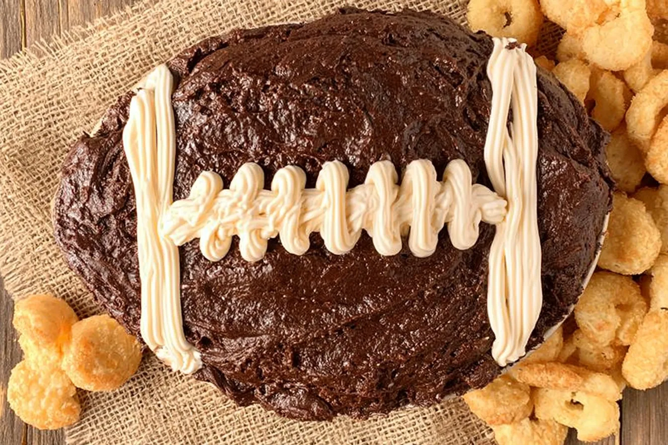 Brownie Batter Football Dip 